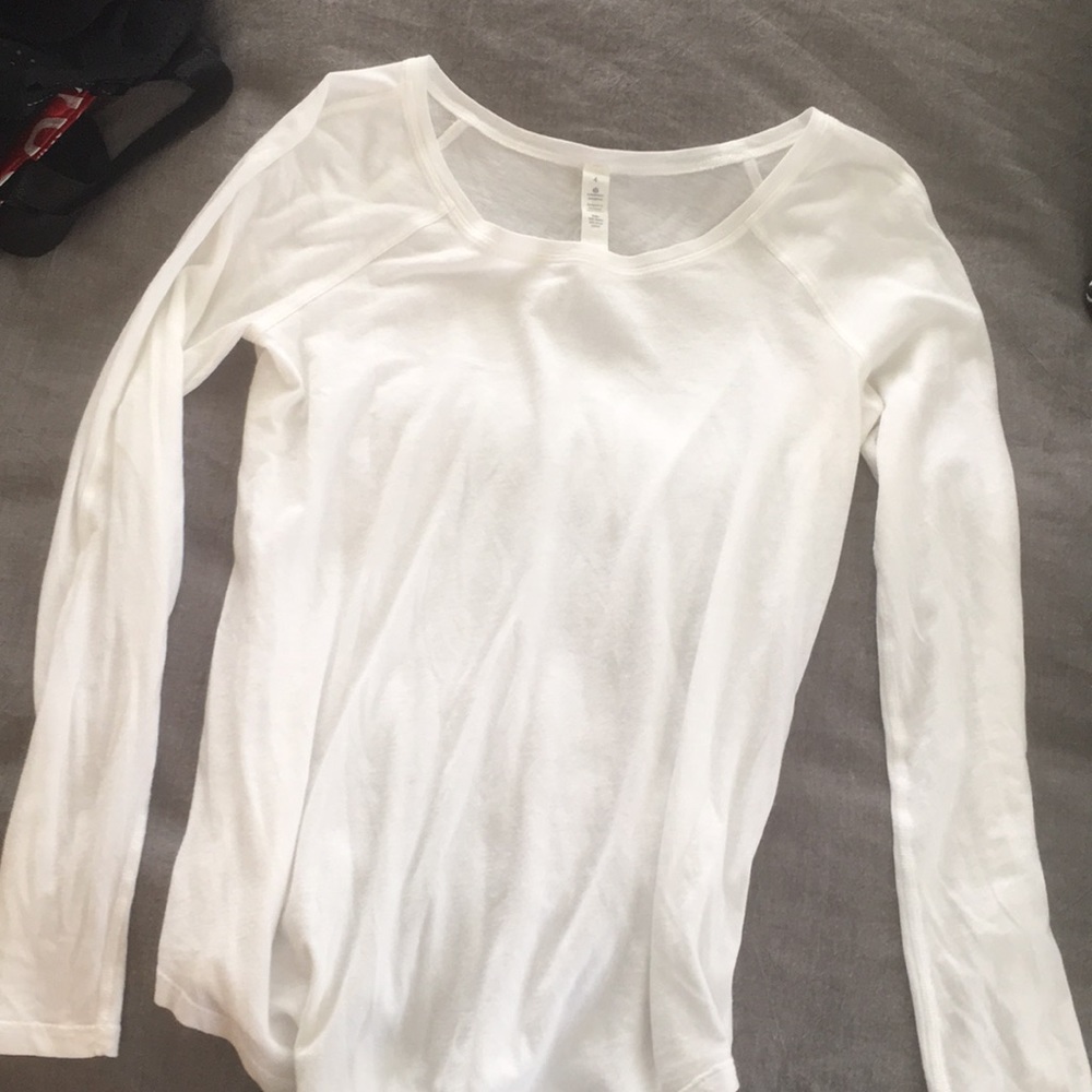 Lululemon White Long Sleeve Shirt